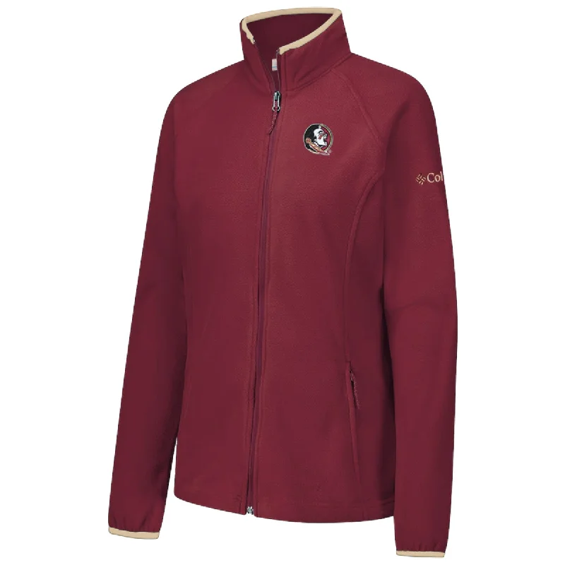 Anime Jacket-Columbia Women's Seminole Logo Give and Go Fleece Jacket - Garnet