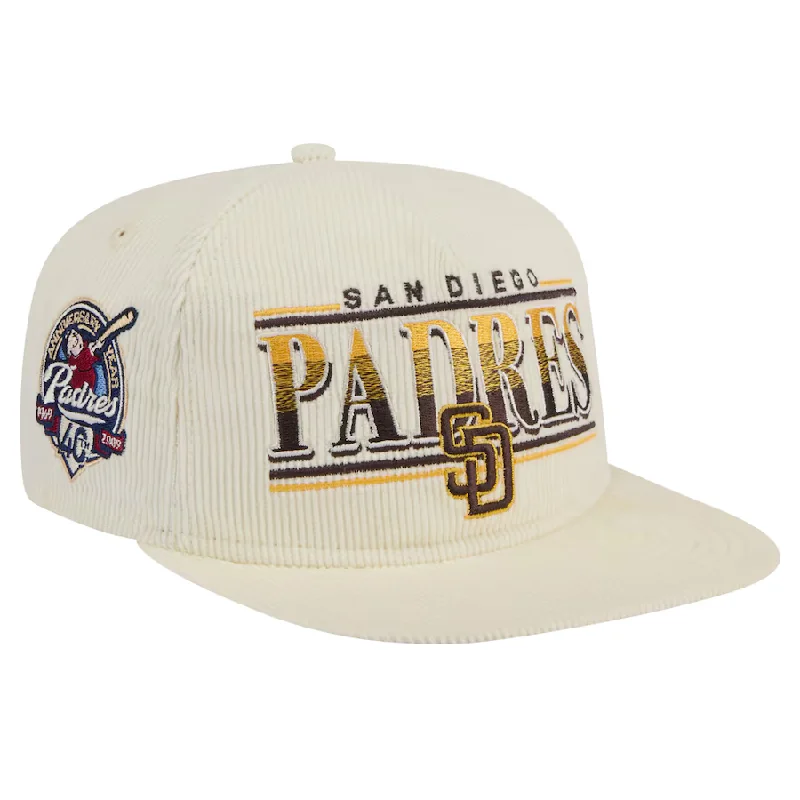 Flame Hat-New Era San Diego Padres  Corduroy Throwback The Golfer Snapback Hat