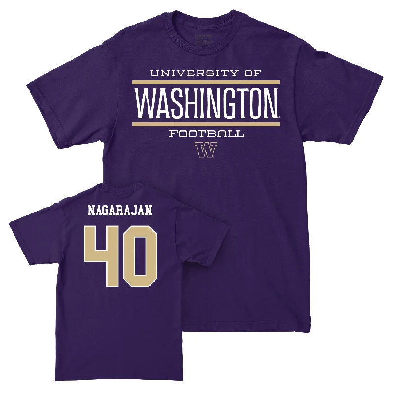 Heavyweight T-Shirt-Football Staple Purple Tee - Anay Nagarajan