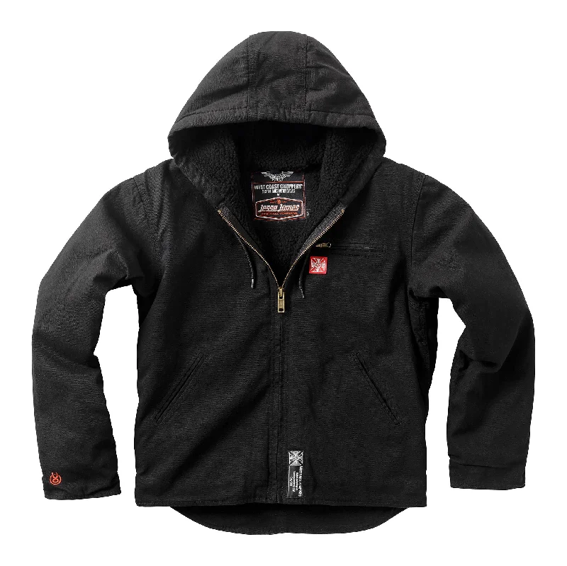 Rain Jacket-WCC SHERPA LINED HEAVY DUTY WORK JACKET - BLACK