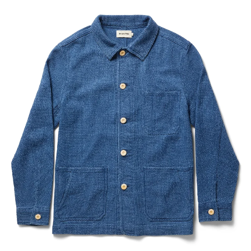 Movie Jacket-The Ojai Jacket in Washed Indigo Sashiko