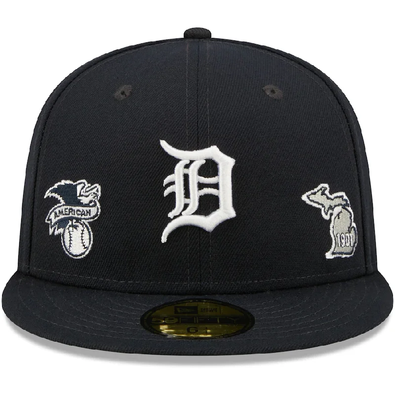 Skull Cap Hat-New Era Detroit Tigers Identity 59FIFTY Fitted Hat - Navy