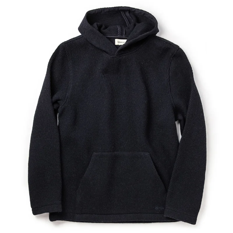 Football Hoodie-The Nomad Hoodie in Navy Twill