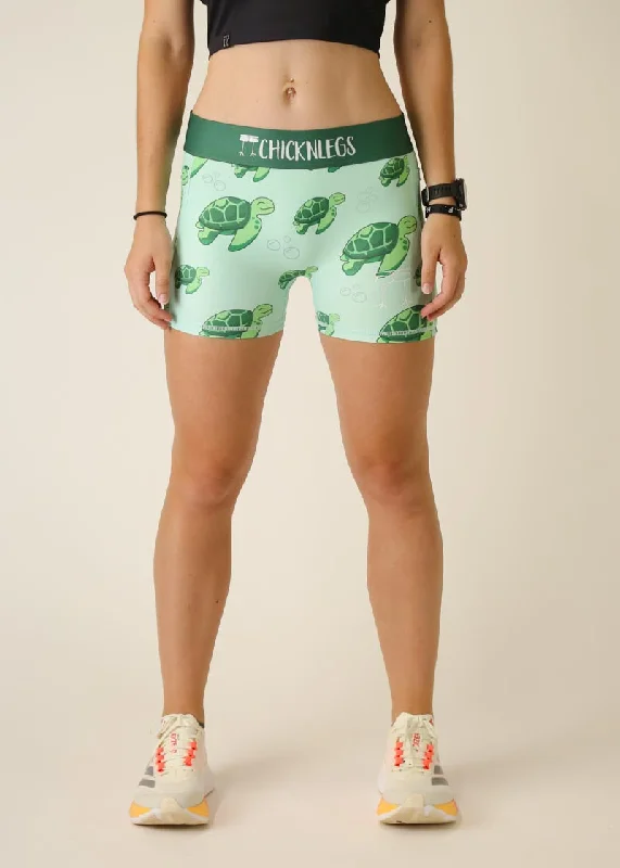 Basketball Shorts-Women's Sea Turtles 3" Compression Shorts