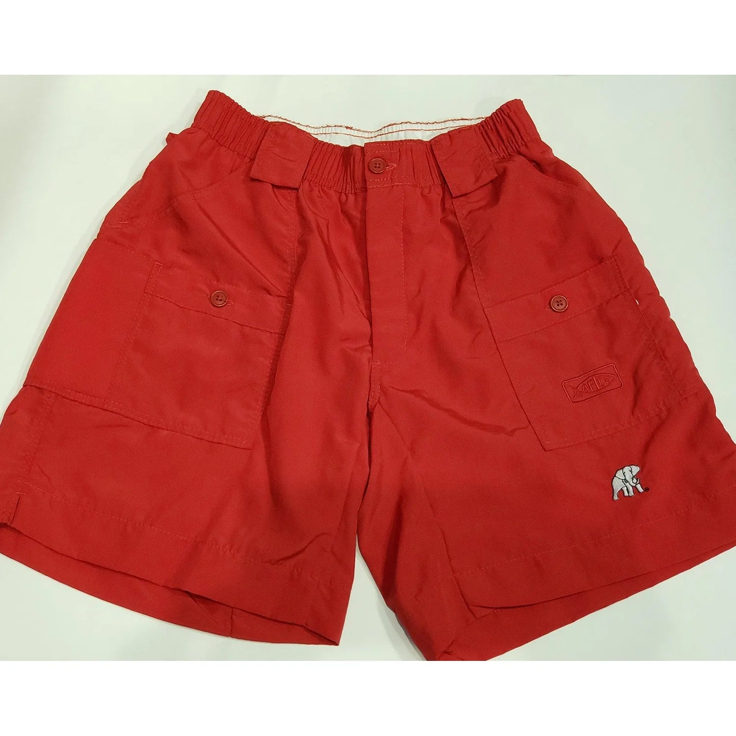 Hip Hop Shorts-AFTCO Fishing Shorts with Elephant Wear Logo