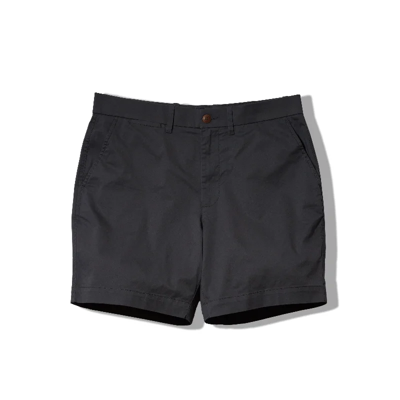 Workout Shorts-Thompson Flex Stretch Shorts  7"- Dark Gray