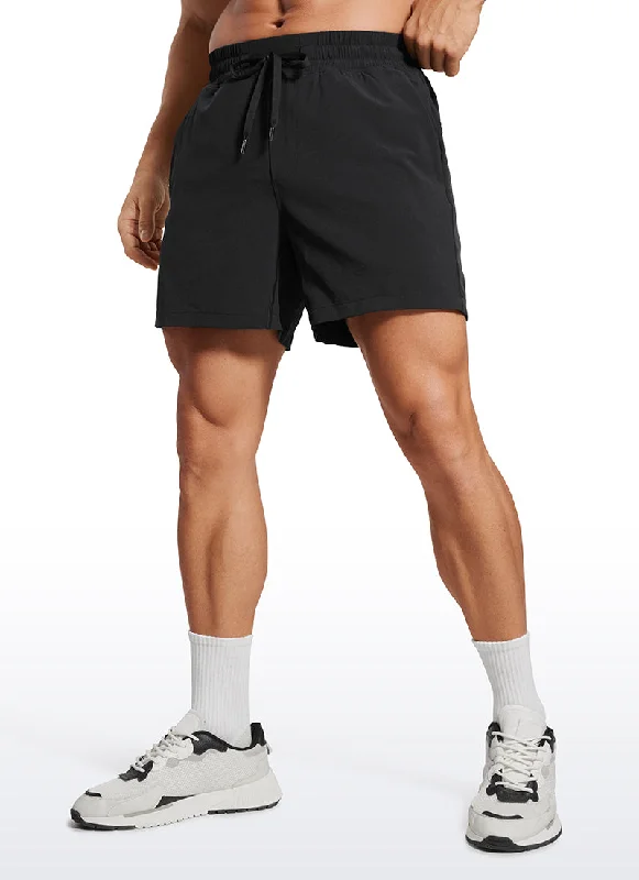 Cargo Shorts-Feathery-Fit 2 in 1 Athletic Shorts 5''- with Pockets