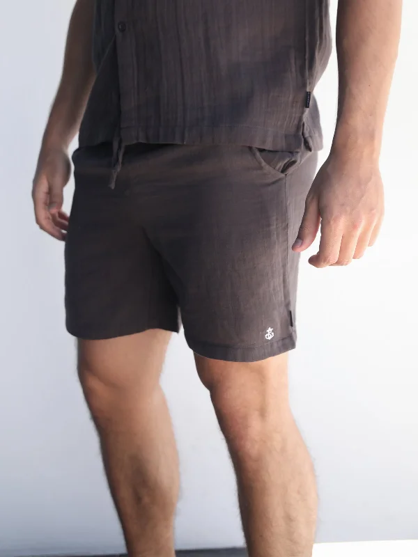 Party Shorts-Siena Shorts - Dark Brown