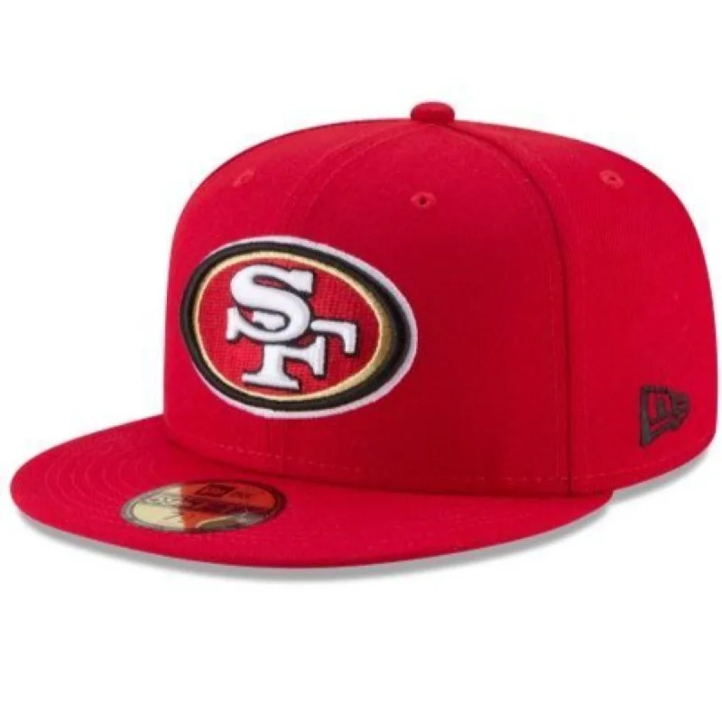 Gaming Hat-SAN FRANCISCO 49ERS NEW ERA OFFICIAL NFL BASIC 59FIFTY FITTED-RED