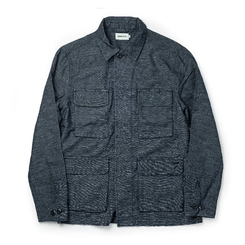 Gym Jacket-The BDU Shirt Jacket in Indigo Slub