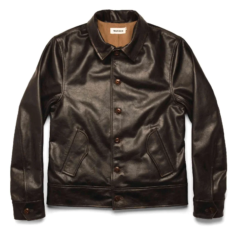 Hip Hop Jacket-The Cuyama Jacket in Cola Leather