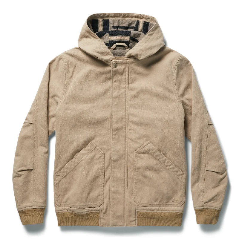 Checkered Jacket-The Workhorse Hoodie in Sand Boss Duck