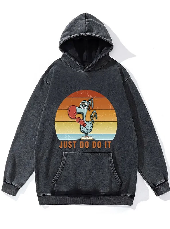 Vintage Hoodie-Just Do Do It Washed Gym Hoodie