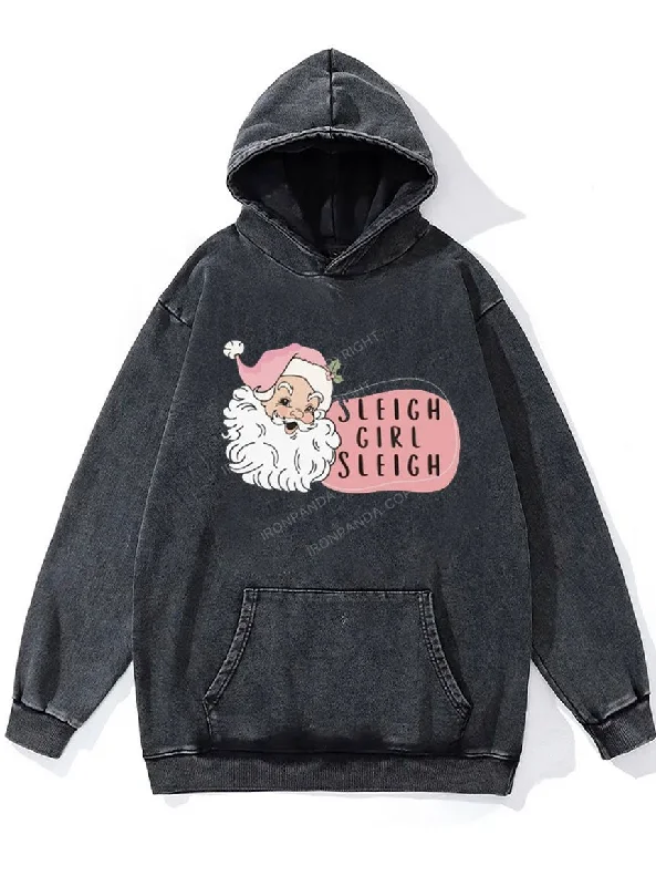 Animal Print Hoodie-Sleigh Girl Sleigh Washed Gym Hoodie