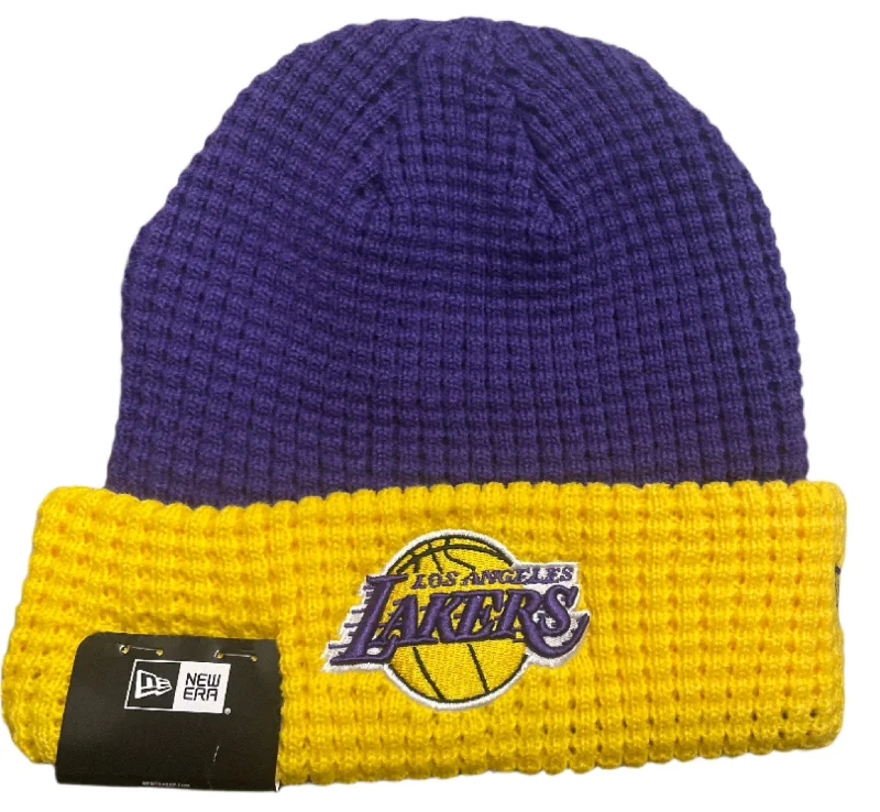 Baseball Team Hat-New Era Los Angeles Lakers Waffled Knit