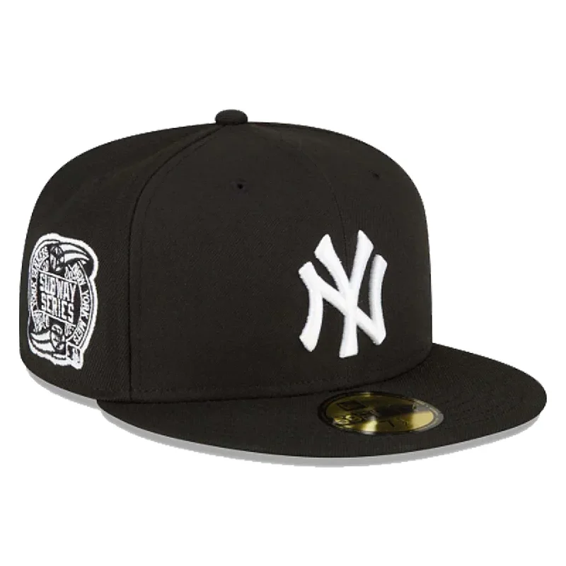 Snowboarding Hat-NEW ERA NEW YORK YANKEES 2000 SUBWAY SERIES SIDE PATCH 59FIFTY -BLACK/WHITE