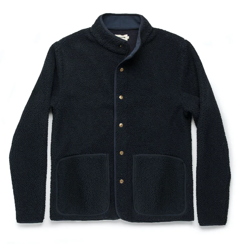 Tropical Jacket-The Port Jacket in Navy Sherpa