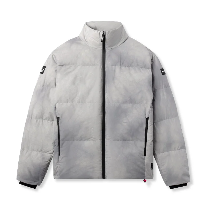 Hip Hop Jacket-0900. PrimaLoft® Weather-Ready Puffer Jacket - Grey "Wave Dye"