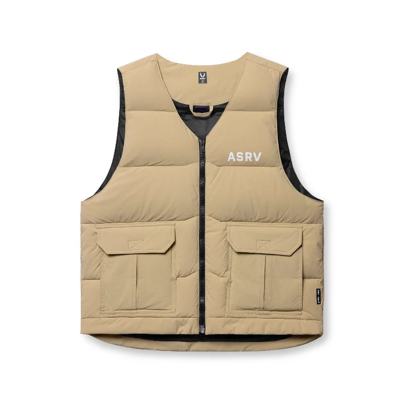 Sports Jacket-0859. Ripstop Insulated Puffer Gilet - Khaki