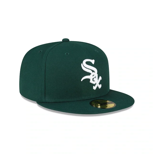 Party Hat-New Era Chicago White Sox 59FIFTY Fitted Hat- Dark Green