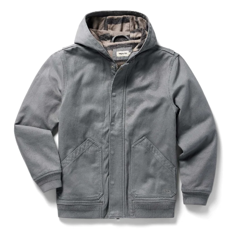 Bomber Jacket-The Workhorse Hoodie in Gravel Boss Duck