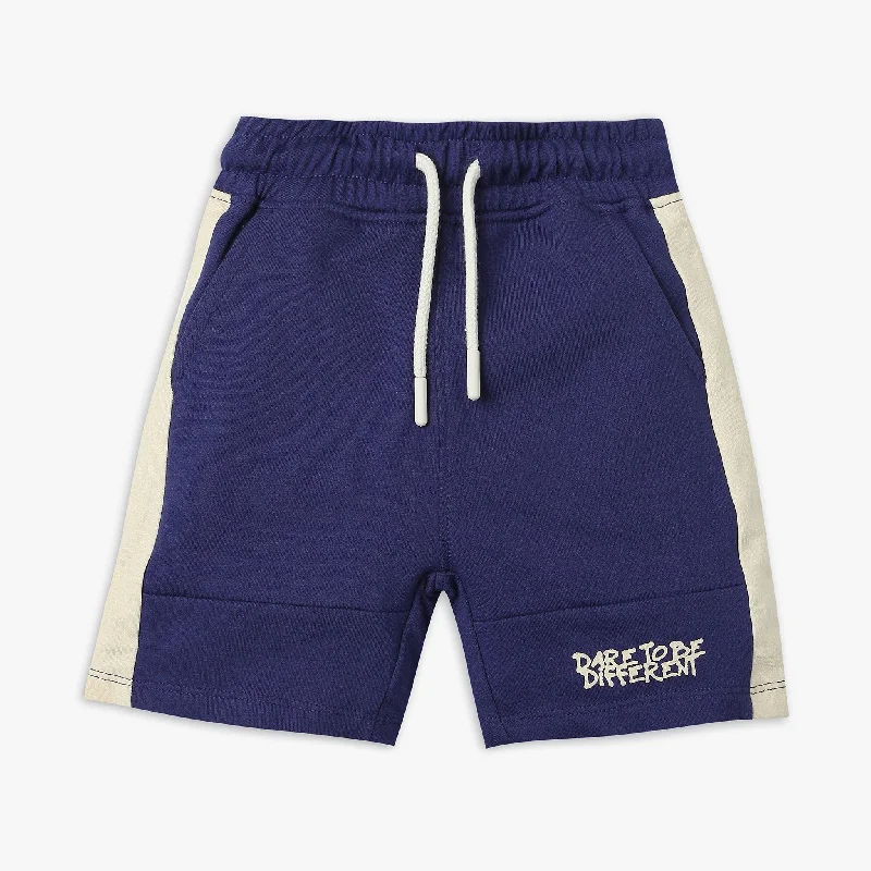 Stretchy Shorts-Boy's Regular Fit Solid Mid Rise Shorts