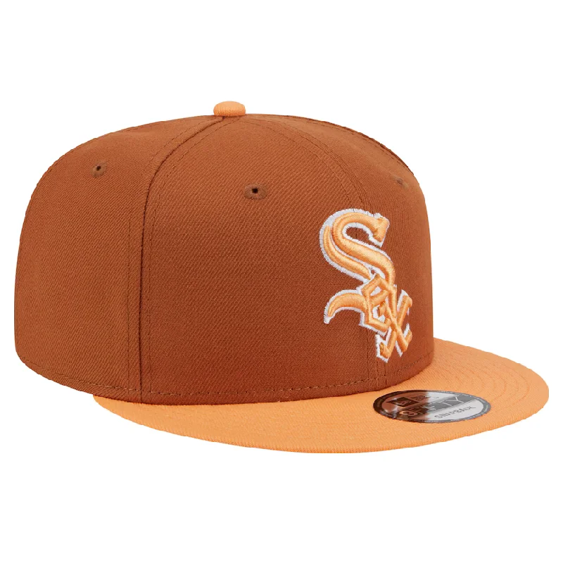 Tropical Hat-New Era Chicago White Sox Color Pack 2-Tone 9FIFTY Snapback Hat-Brown/Orange