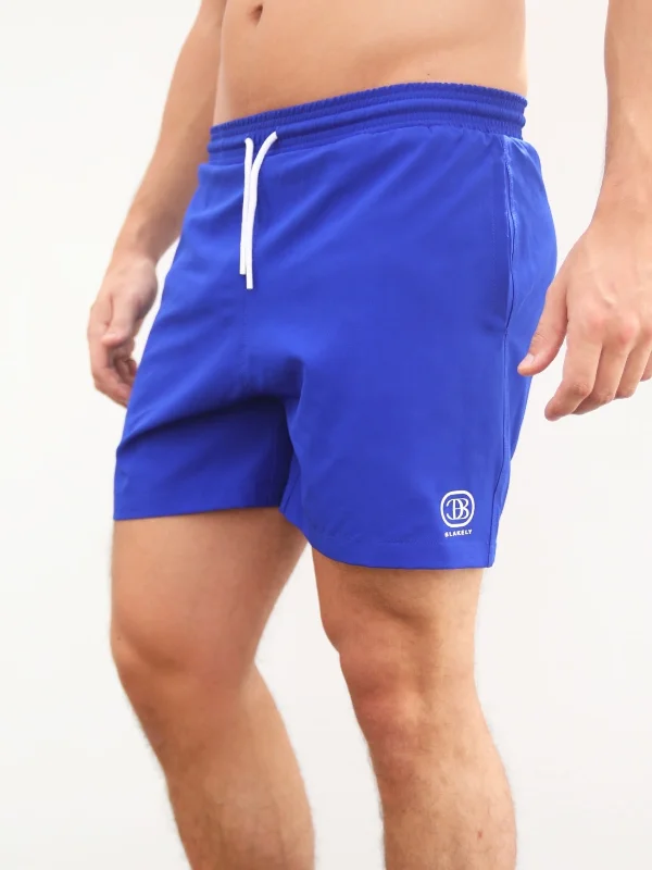 Abstract Shorts-Initial Swim Shorts - Blue