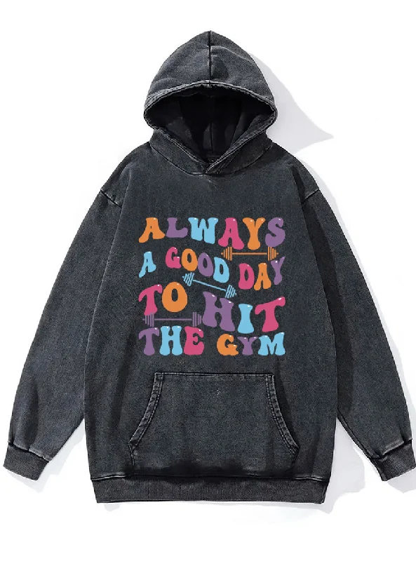 Dragon Hoodie-Always A Good Day to Hit the Gym Washed Gym Hoodie