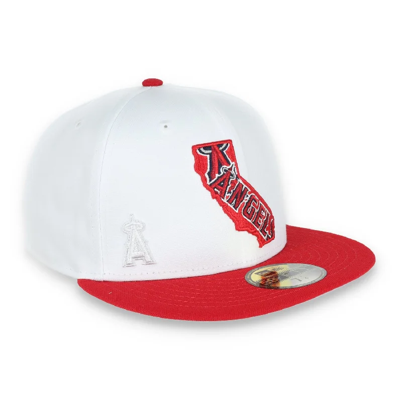 Special Edition Hat-New Era Los Angeles Angels State View E1 59FIFTY-White/Red