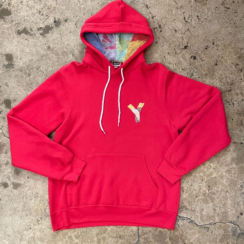 Flame Hoodie-Yokishop - Sunset Mixed Beach Towel Lined Hoodie