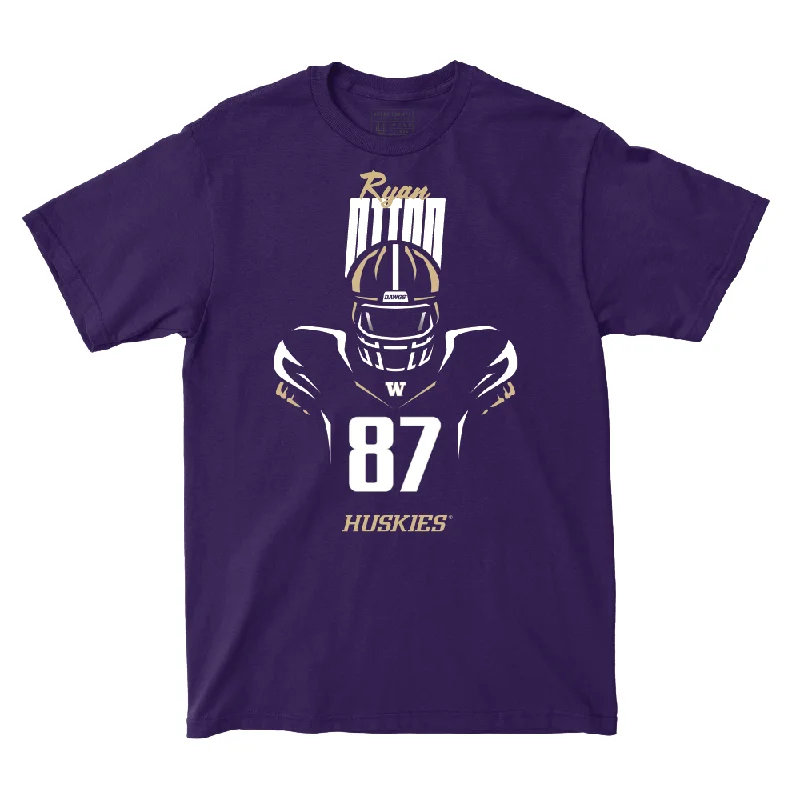 Camo T-Shirt-Football Silhouette Purple Tee   - Ryan Otton