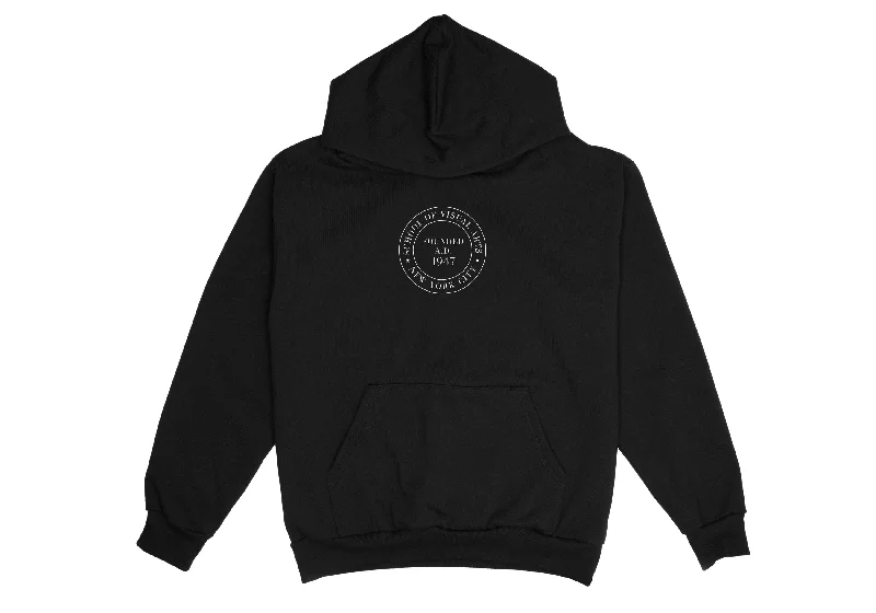 Pullover Hoodie-SVA Embroidered Diploma Seal Logo Hoodie (Multiple Colors)