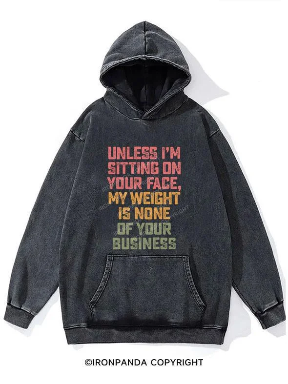 Golf Hoodie-UNLESS I'M SITTING ON YOUR FACE WASHED GYM HOODIE