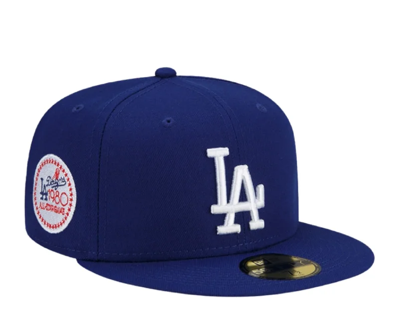 Streetwear Hat-New Era Los Angeles Dodgers 1980 All Star Game Side Patch 59FIFTY Fitted - Royal