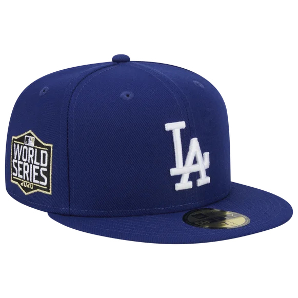 Two-Tone Hat-NEW ERA Los Angeles Dodgers WORLD SERIES 2020 SIDE PATCH 59FIFTY FITTED HAT-Blue