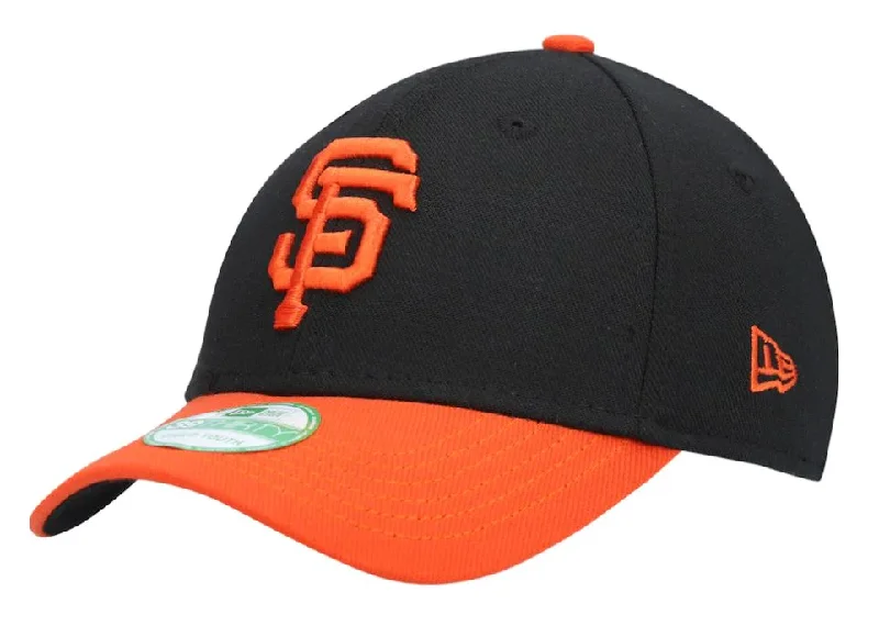 Embroidered Hat-New Era Kids San Francisco Giants Team Classic 39Thirty Stretch Fit-Black/Orange