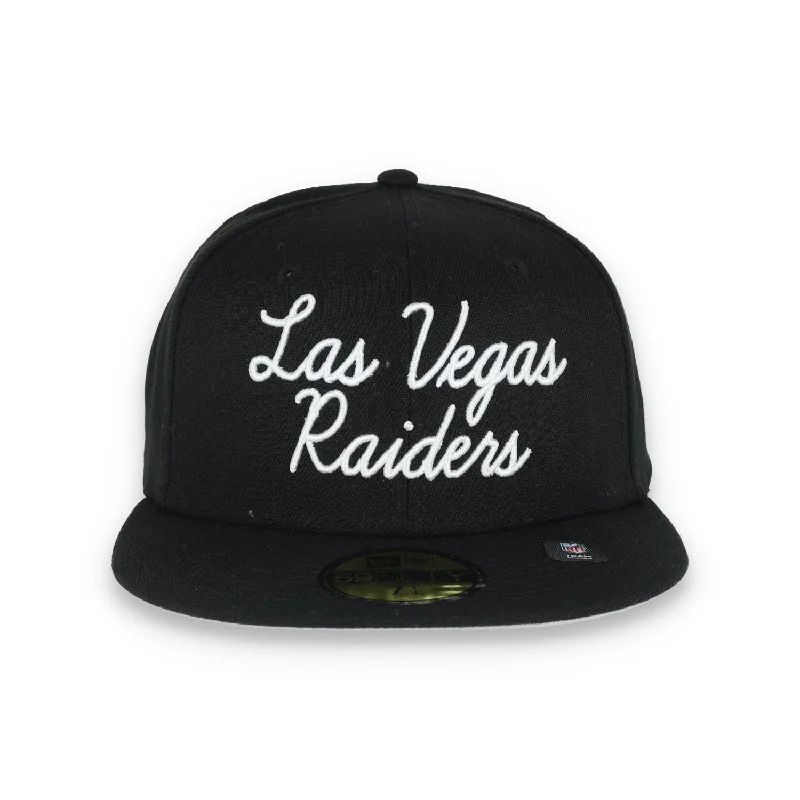 Bucket Hat-New Era Las Vegas Raiders Fairway Script 59FIFTY Fitted Hat