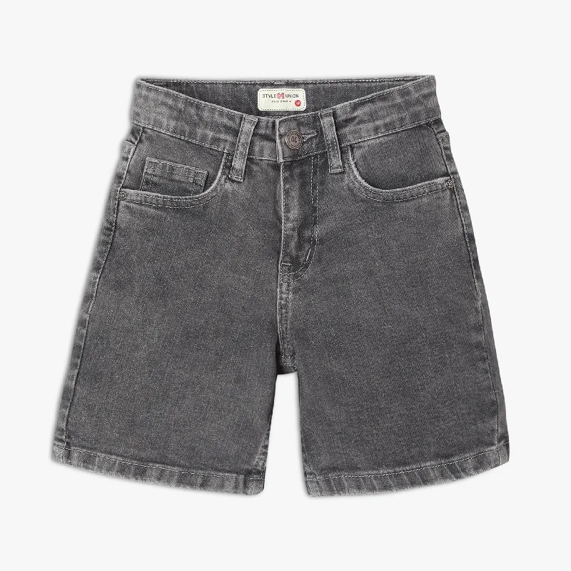 Breathable Shorts-Boy's Regular Fit Distressed Shorts