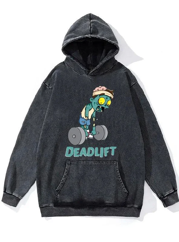 Limited Edition Hoodie-Workout Zombie Deadlift WASHED GYM HOODIE