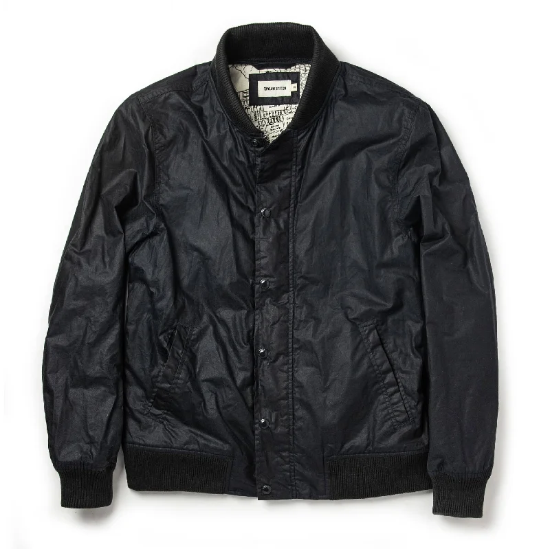 Insulated Jacket-The Bomber Jacket in Waxed Navy