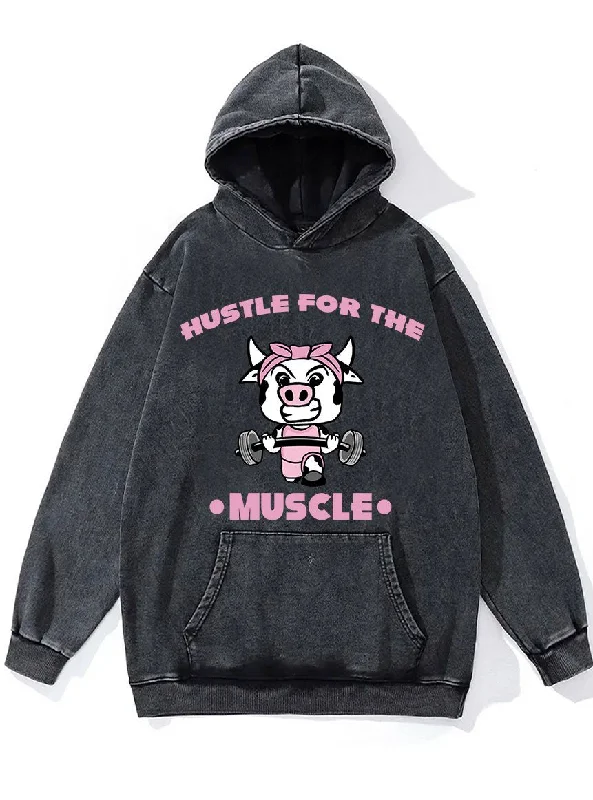 Punk Hoodie-Hustle for the Muscle Washed Gym Hoodie