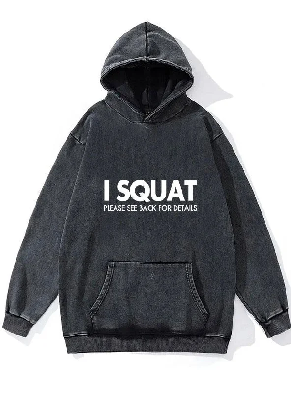 Cropped Hoodie-I Squat WASHED GYM HOODIE