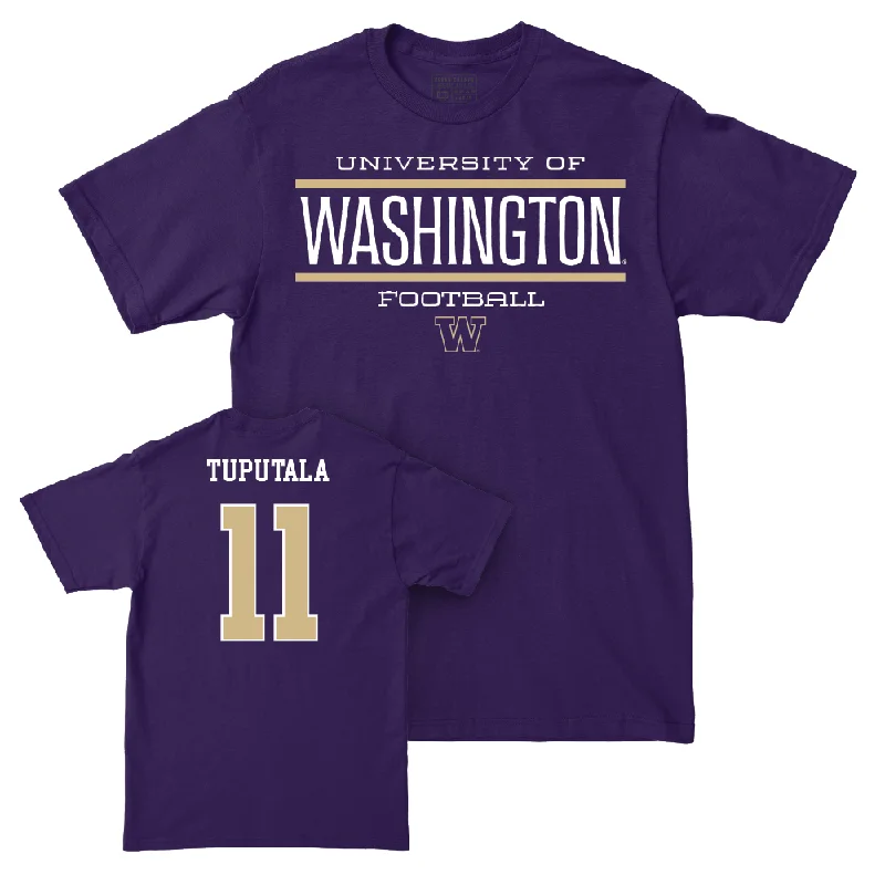 Superhero T-Shirt-Football Staple Purple Tee   - Alphonzo Tuputala