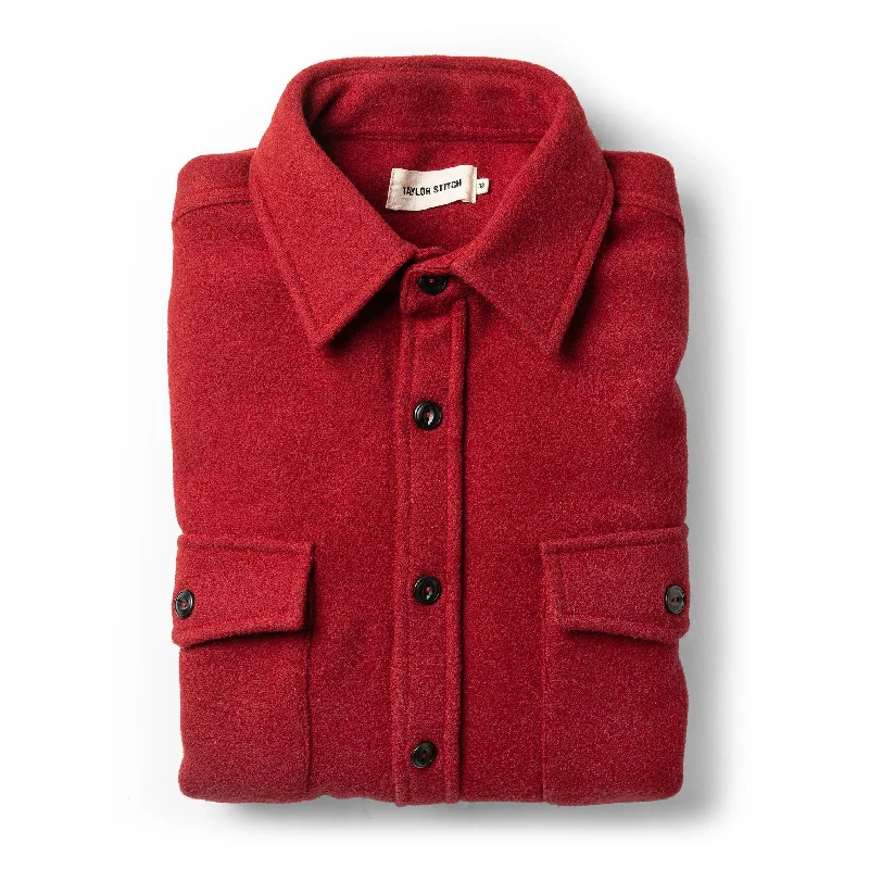 Bomber Jacket-The Maritime Shirt Jacket in Clifford Red