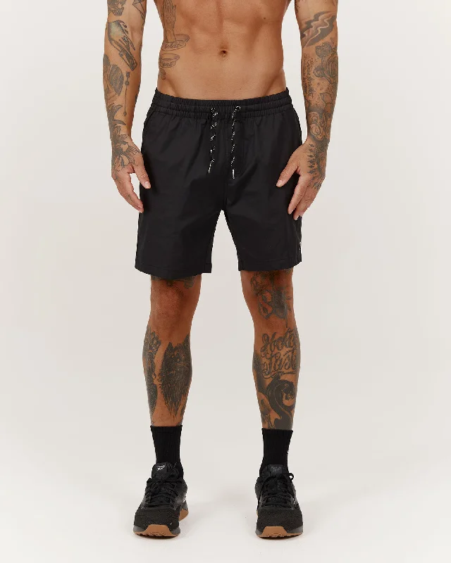 Relaxed Fit Shorts-FRESHWATER SHORTS - BLACK