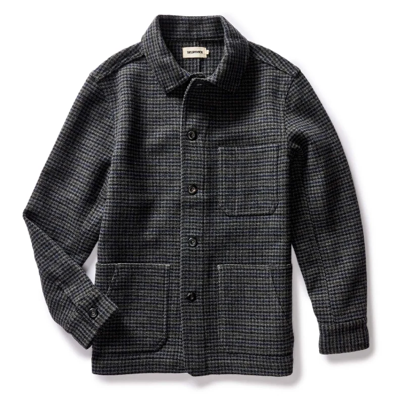 Cycling Jacket-The Ojai Jacket in Ash Guncheck Wool