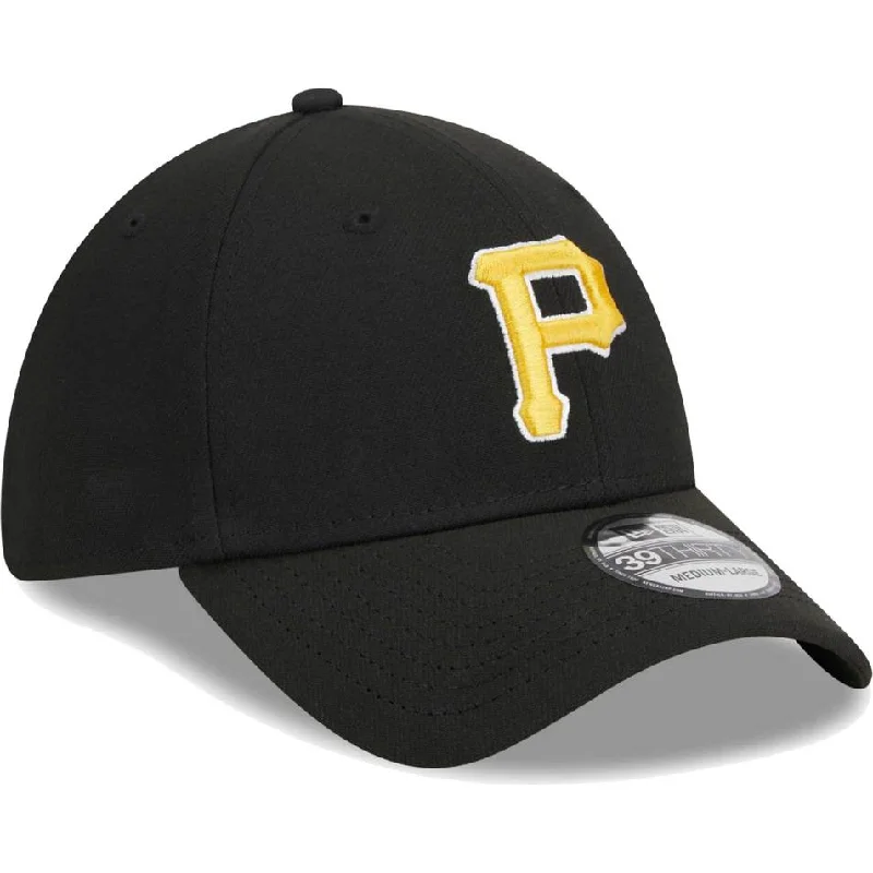 Printed Hat-New Era Pittsburgh Pirates Classic 39THIRTY Stretch Fit-Black