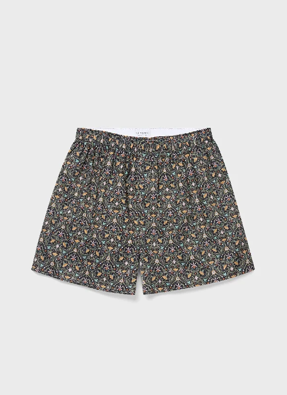 Solid Color Shorts-Men's Classic Boxer Shorts in Liberty Fabric in Ghost Orchid