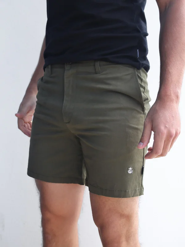 MMA Shorts-Stretch Chino Shorts - Khaki